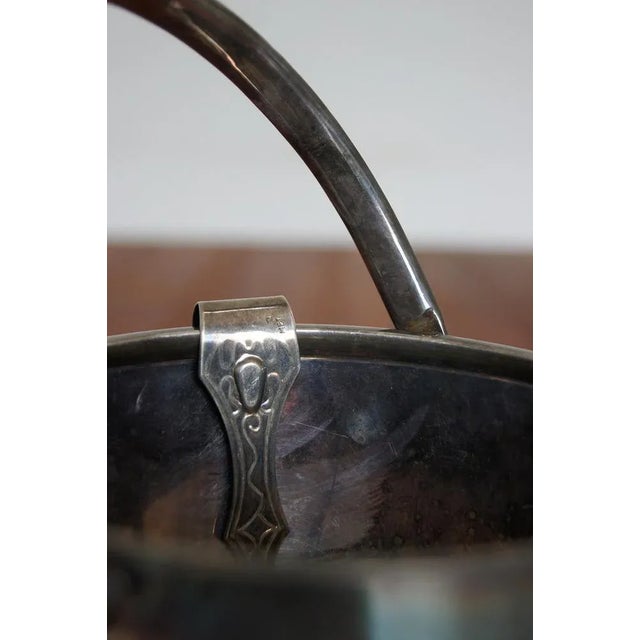 Vintage Modern Silver-Plated Ice Bucket, 1930 For Sale - Image 4 of 8
