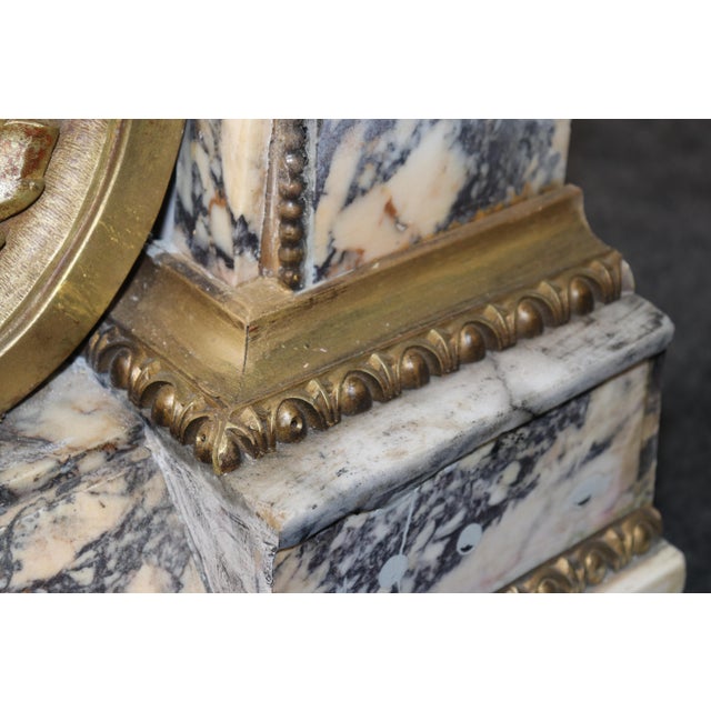 19th C French Regency Style Breche Violet Marble and Bronze Pedestal For Sale - Image 15 of 17