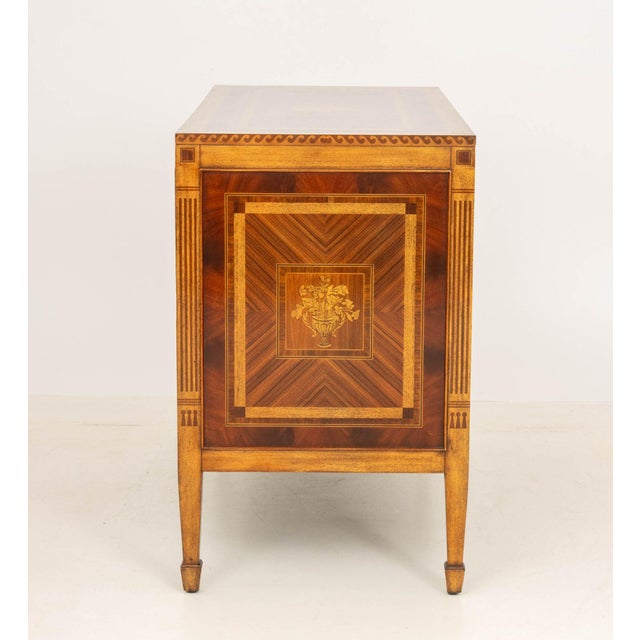 Wood Maitland-Smith Neoclassical Style Marquetry Buffet For Sale - Image 7 of 11