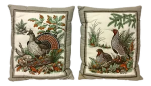 Shabby Chic Custom Bird Lover Pillows - a Pair