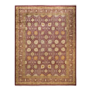 Mogul, One-of-a-Kind Hand-Knotted Area Rug in Purple, 9' 2" x 12' 2" For Sale