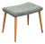Mid-Century Modern Danish Upholstered Beech Stool, 1960s For Sale