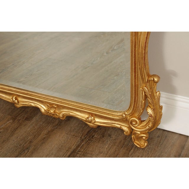 Late 20th Century Italian Rococo Style Giltwood Wall Mirror For Sale - Image 9 of 12