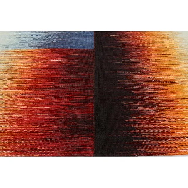 2010s Handwoven Flatweave Scandinavian Style Persian Kilim Rug 3’9″ X 5’11” For Sale - Image 5 of 13