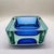 Big Square Ashtray or Catch-all in Murano Glass with Rounded Corners. Two stunning underwater colors: Aquamarine and Blue...