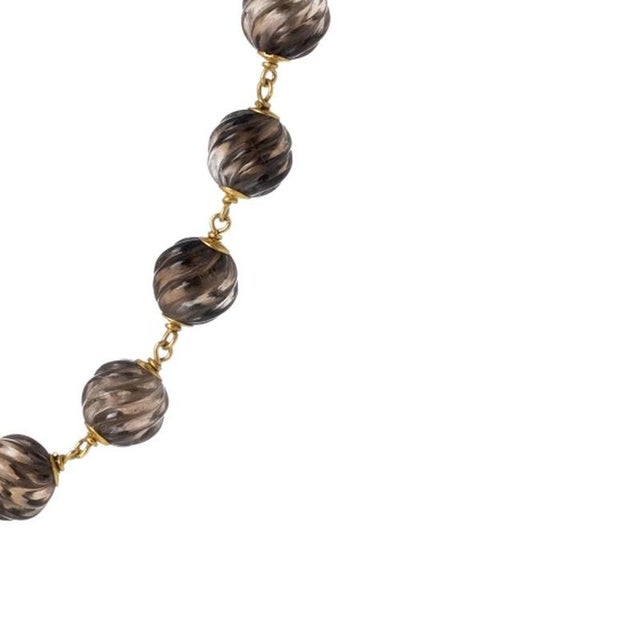Beaded Necklace in 19.2 Karat Gold For Sale - Image 5 of 6