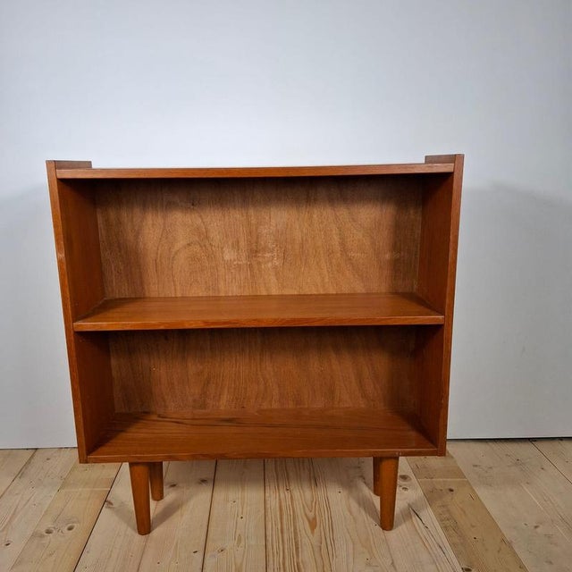 Wood Small Mid-Century Danish Teak Bookcase, 1960s For Sale - Image 7 of 8