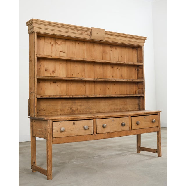 19th Century 19th Century Country English Farmhouse Pine Kitchen Dresser For Sale - Image 5 of 18