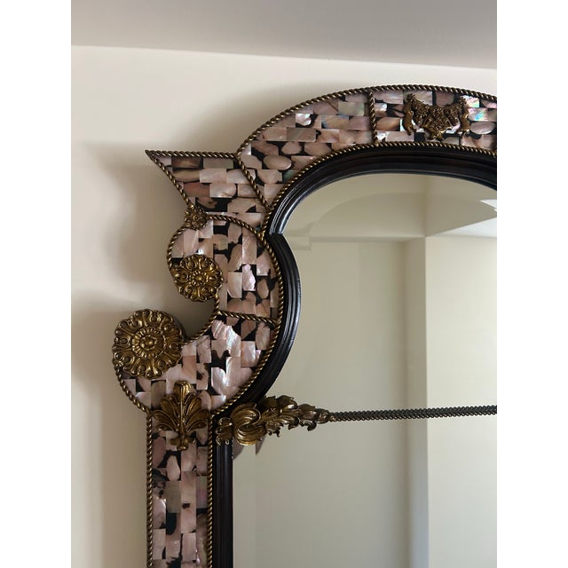 Maitland - Smith Maitland Smith Large Tessellated Stone Wall Mirror For Sale - Image 4 of 5