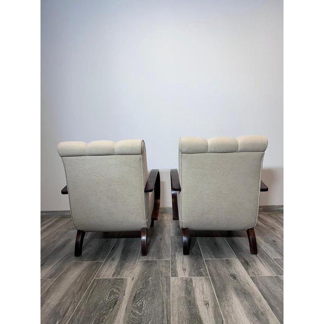 Set of Armchairs attributed to Jindrich Halabala for Up Závody, 1960s For Sale - Image 3 of 18