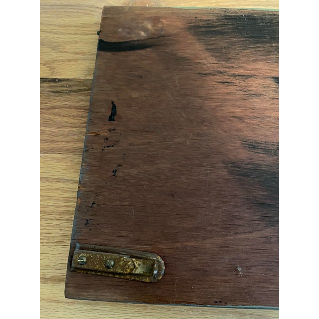 Rustic Vintage Hand-Painted “Sea★Side” Nautical Wall Sign on Reclaimed Cabinet Door For Sale - Image 3 of 9