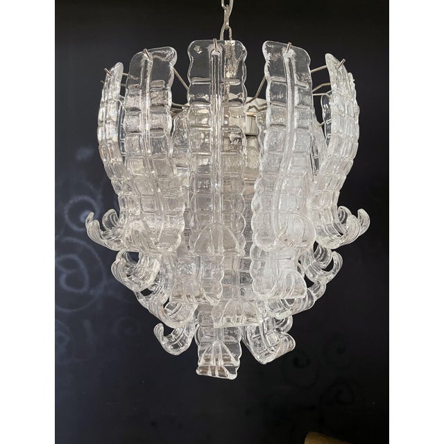Venetian Pink Glass Chandelier, Murano, 1970s For Sale - Image 9 of 12