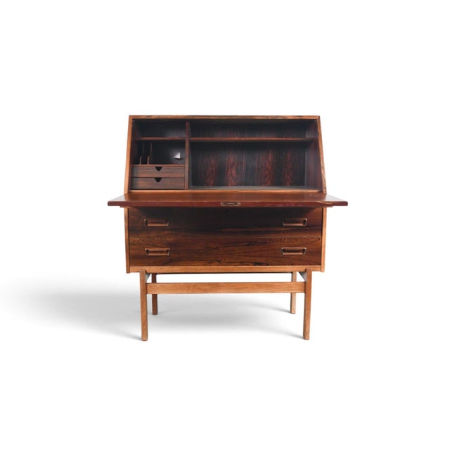 Mid 20th Century Mid 20th Century Model 68 Rosewood Secretary Desk by Arne Wahl Iversen For Sale - Image 5 of 14
