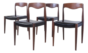 Scandinavian Style Dining Chairs, France, 1960s, Set of 4