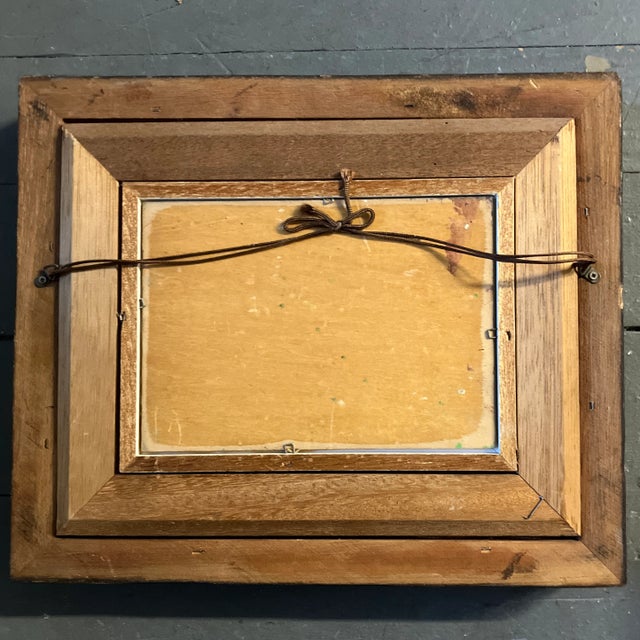 1950’s Original Impressionist Still Life Small Painting Signed Ornate Original Frame For Sale In Philadelphia - Image 6 of 6