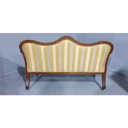 Brown Antique Victorian Sofa, 1880s For Sale - Image 8 of 12