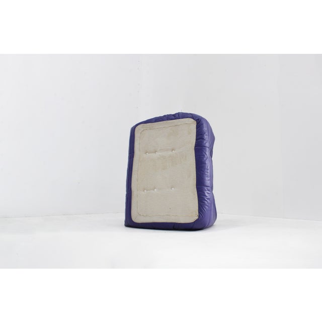 Vintage Purple Leather Togo 2-Seater Sofa from Ligne Roset, 1990s For Sale - Image 9 of 10