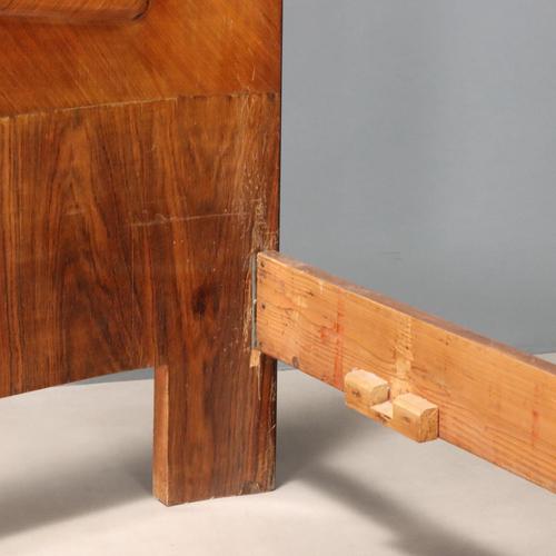 Wood Vintage Double Bed in Exotic Wood Veneer, 1950s For Sale - Image 7 of 10