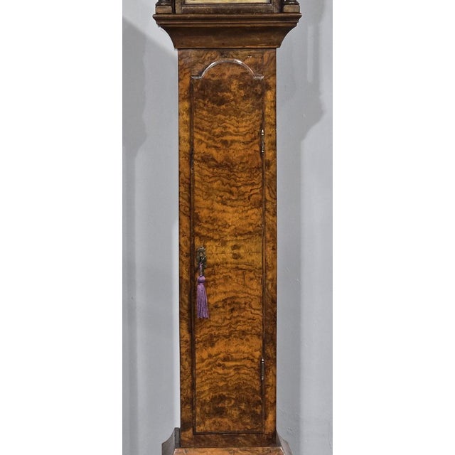 Queen Anne Burr Walnut Grandaughter Clock, 1920s For Sale - Image 9 of 14