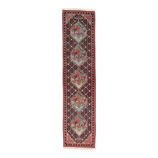 Vintage Persian Bijar Rug Sofreh Aghd Runner - 01'11 X 07'11 For Sale