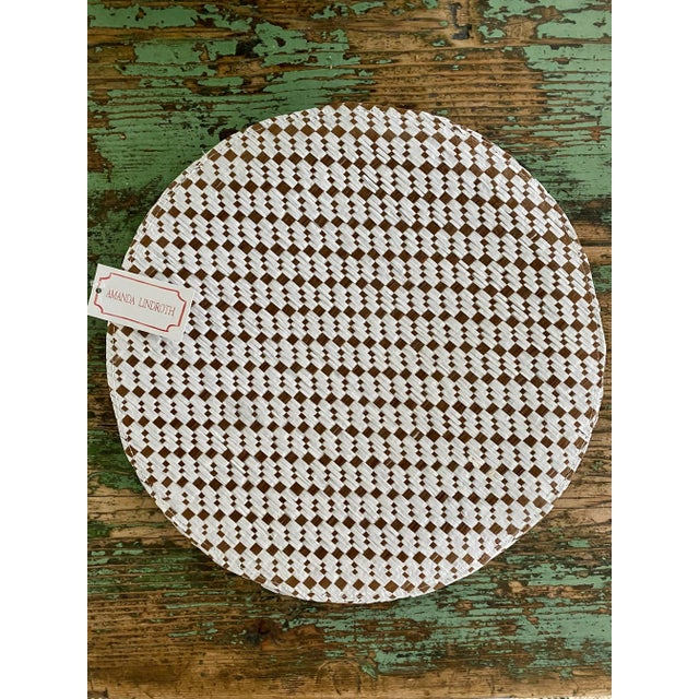 Modern Amanda Lindroth Woven Raffia Placemats - Set of 12 For Sale - Image 3 of 7