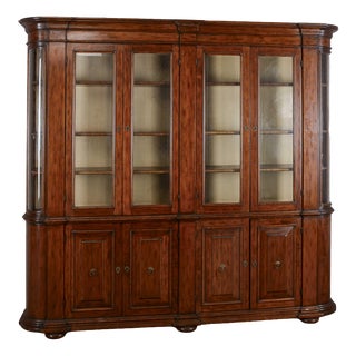 Walnut Display Cabinet Bookcase, 1990s For Sale