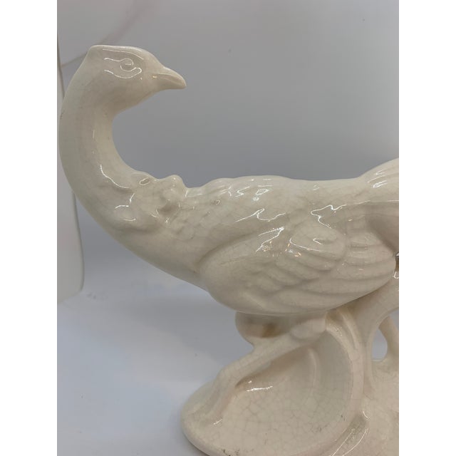Mid-Century Modern Mid Century Blanc De Chine Porcelain Peacocks a Pair For Sale - Image 3 of 8