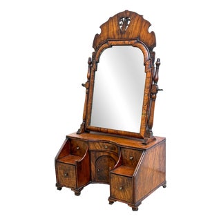 Georgian Walnut Dressing Table Mirror, 1720 For Sale