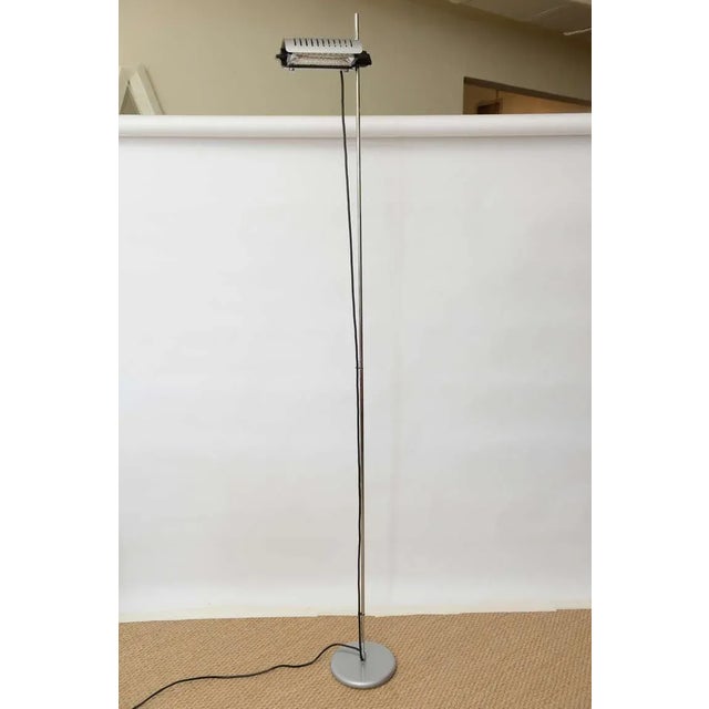 Chrome Vintage Joe Colombo Italian Alogena for Oluce Adjustable Floor Lamp, 1972 For Sale - Image 8 of 11