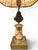 French Pair of 18th Century French Bronze and Marble Statuette Miniature Lamps For Sale - Image 3 of 6