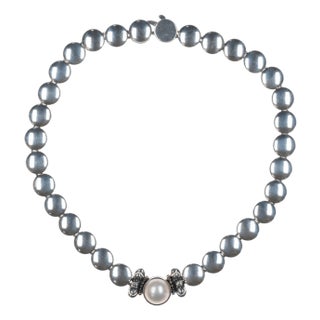 Lagos Caviar 18k/sterling Mabe Pearl Necklace For Sale