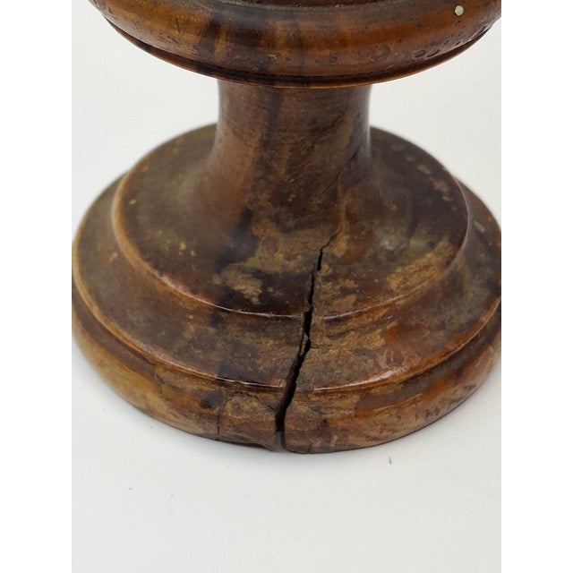 Antique Bezalel Jerusalem Olive Wood Spice Box Besamim Holder 1920s Palestine Era For Sale - Image 15 of 18