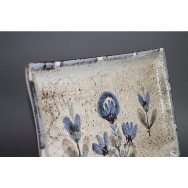Mid-Century Modern French Ceramic Tray by Gustave Reynaud, 1960s For Sale - Image 3 of 11
