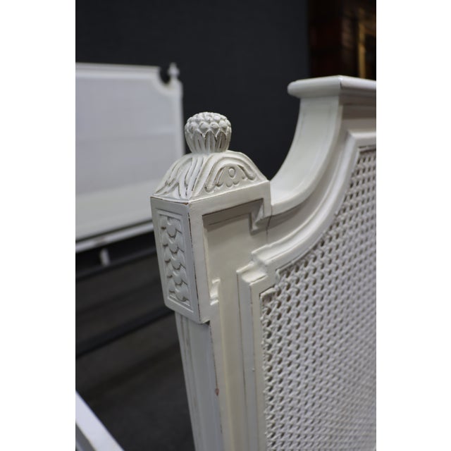 French Ethan Allen French Provincial Cane Queen Bed For Sale - Image 3 of 18