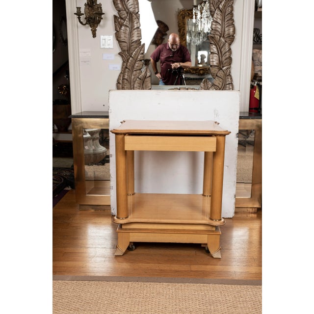 French Art Deco Table Attributed To Maurice Jallot. This stunning French Art Deco table is simplistically and expertly...