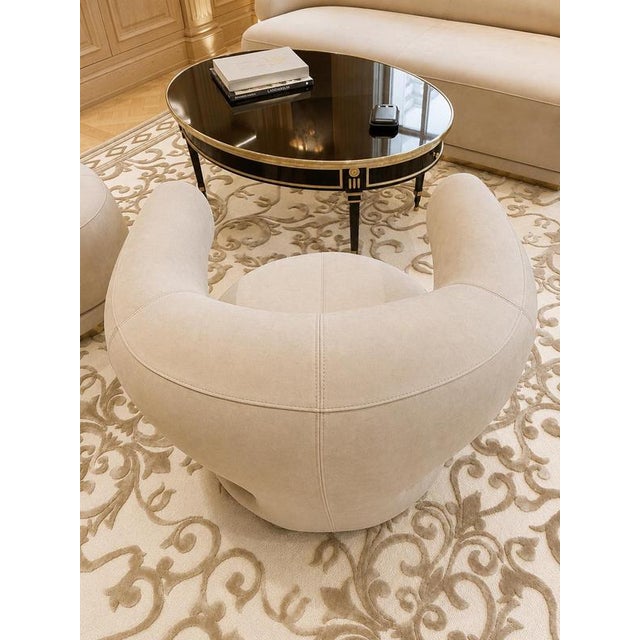 HAHA Armchair in Suede Leather by Christophe Perichon For Sale - Image 11 of 17