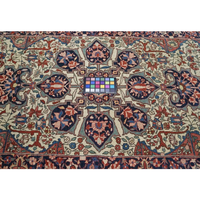 Red Antique Sarouk Rug 3'3'' x 4'11'' For Sale - Image 8 of 10