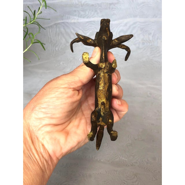 African Bronze Antelope Sculpture For Sale - Image 10 of 13