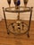Antique Style Round Brass Bar Cart with Smoked Glass Tops, 1950s For Sale - Image 13 of 15