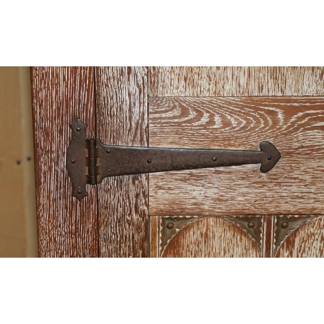 Large Oak Wardrobe from Tudor Furniture, England, 1930s For Sale - Image 6 of 16