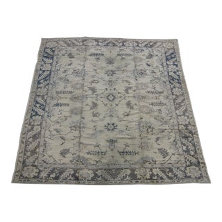 1900s 19th Century Tribal Turkish Oushak Rug For Sale