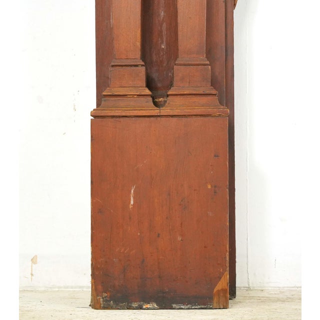 Reclaimed Federal Dark Wooden Fireplace Mantel For Sale - Image 13 of 16