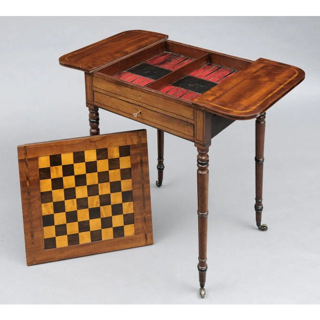 English Antique Regency Games Table For Sale - Image 9 of 11