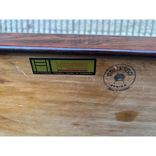 1960s Scandinavian Signed Bruksko Rosewood Bench For Sale In Washington DC - Image 6 of 13