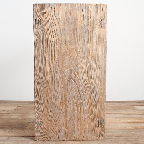 Wood Antique Rustic Elm Console Table For Sale - Image 7 of 8