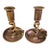 Vintage Brass Serpent Candlestick Holders – Mid‑Century Decorative Brass For Sale