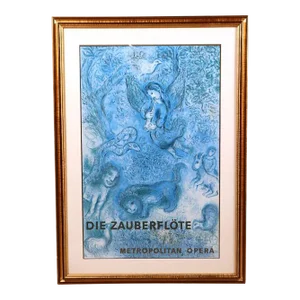 1967 Marc Chagall Magical Flute Metropolitan Opera New York Poster
