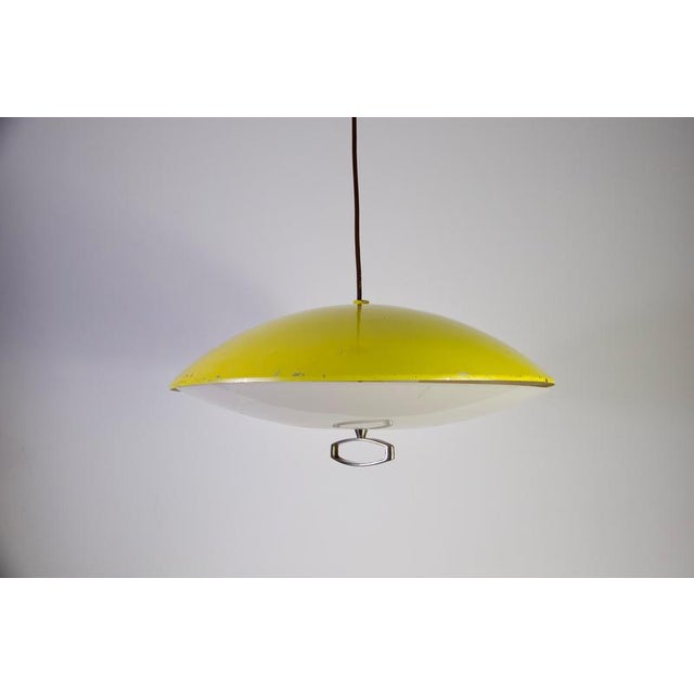 Italian Yellow Pendant Lamp, 1950s For Sale - Image 3 of 12