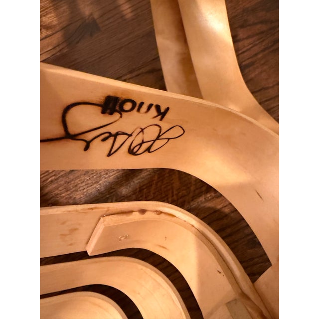 Wood Frank Gehry Cross Check Arm Chair For Sale - Image 7 of 9
