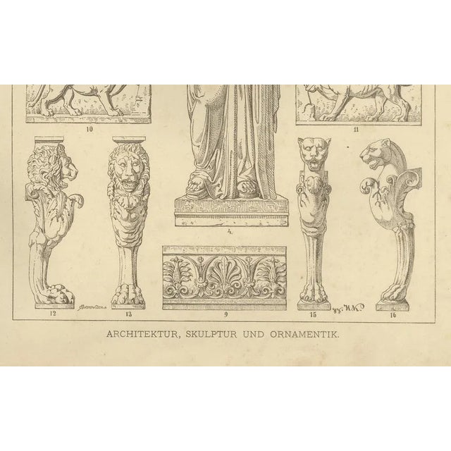 Greek Architecture and Ornament Prints, 1887, Paper, Set of 3 For Sale - Image 9 of 11